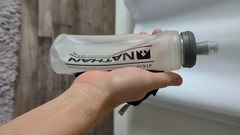 Nathan ExoShot Lite Handheld 14oz, Hydration Flask with Integrated Hand Strap, Great For Running