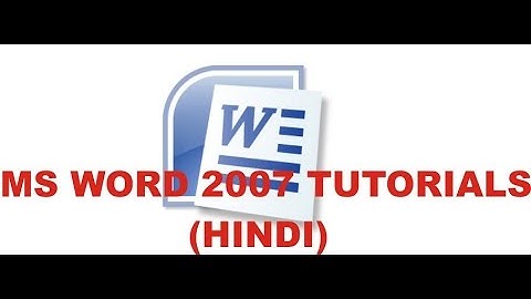 introduction to ms word 2007(part-2)