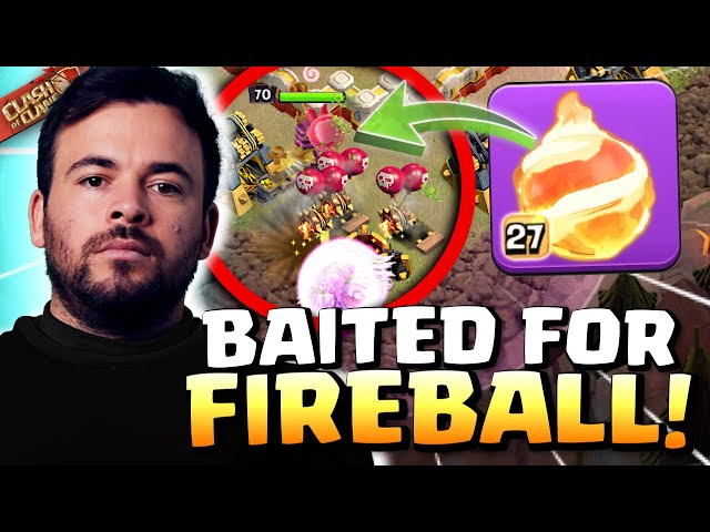 FIREBALL gets BAITED but Celinho makes PERFECT ADJUSTMENT! Clash of Clans class=