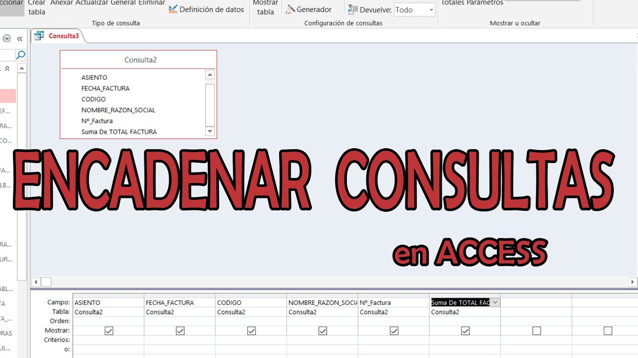 ENCADENAR CONSULTAS en ACCESS | Caso práctico - YouTube
