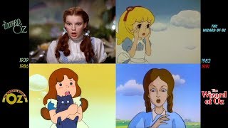 The Wizard of Oz (1939/1982/1986/1991) Side-by-Side Comparison