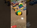 jcb pushing red car green tractor and autorickshaw crash man in to deep pit #jcb#jcpbackhoe #jcbjcb