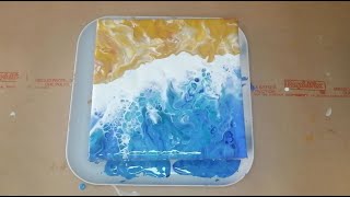 Painting the Beach | Fluid Art | Acrylic Pouring