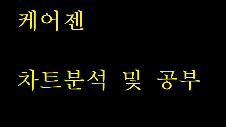 케어젠 차트분석 및 공부