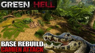 BASE REBUILD & CAMIEN ATTACK | Green Hell | Let's Play Gameplay | S02E04