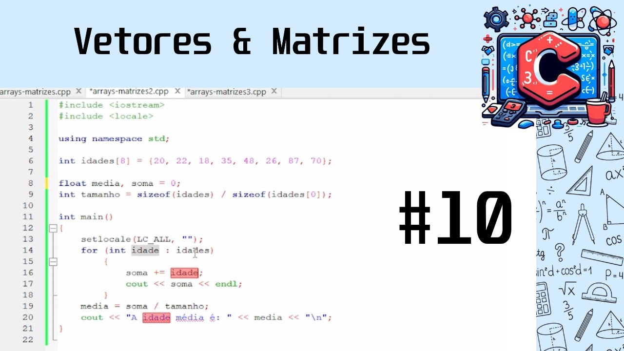Programação C++ #10 - Vetores e Matrizes (Mini-Curso) - YouTube