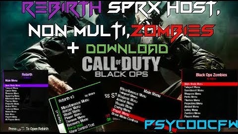 🔵BO1 REBIRTH SPRX MULTI AND ZOMBIES (HOST, NON) MOD MENU + DOWNLOAD