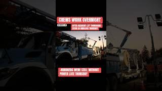 Utility crews and CHP worked overnight Thursday into Friday along Highway 101 in Novato.