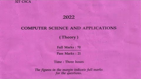 HS Second year Computer Science And Applications Questions 2022 || HS 2nd year Computer Science 2022