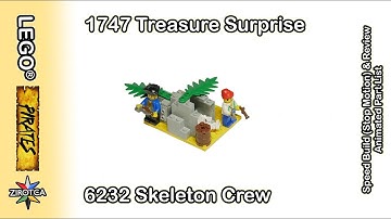 LEGO 1747 Treasure Surprise & 6232 Skeleton Crew - Speed Build & Review | Vintage LEGO Pirates