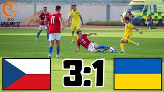 ČESKO VS UKRAJINA MISTROVSTVÍ EVROPY VE FOTBALE U17 2024