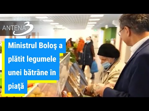 Ministrul Boloş a plătit legumele unei bătrâne în piaţă