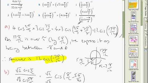 Basic Operations Polar Form of Complex Numbers Part 3