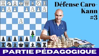 Défense Caro Kann (3) : Partie d'échecs pédagogique