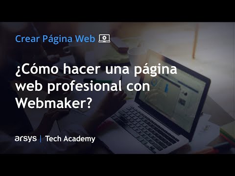 Crear Página Web Profesional: cómo hacer una web profesional con Webmaker | Webinar
