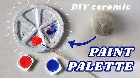 How to make a Ceramic Paint Palette // DIY watercolor palette & gouache paint tray