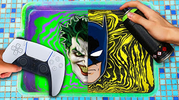 HYDRO Dipping PS5 CONTROLLER !! (PS5 Joker vs Batman Custom) 🎨
