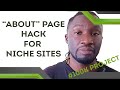 Niche Site Case Study: 100K Project (Hack Your Niche Site About Us Page)