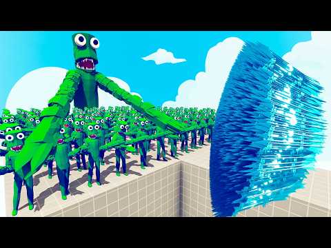 200x GREEN RAINBOW FRIEND + 1x GIANT vs EVERY GOD   Totally Accurate Battle Simulator TABS