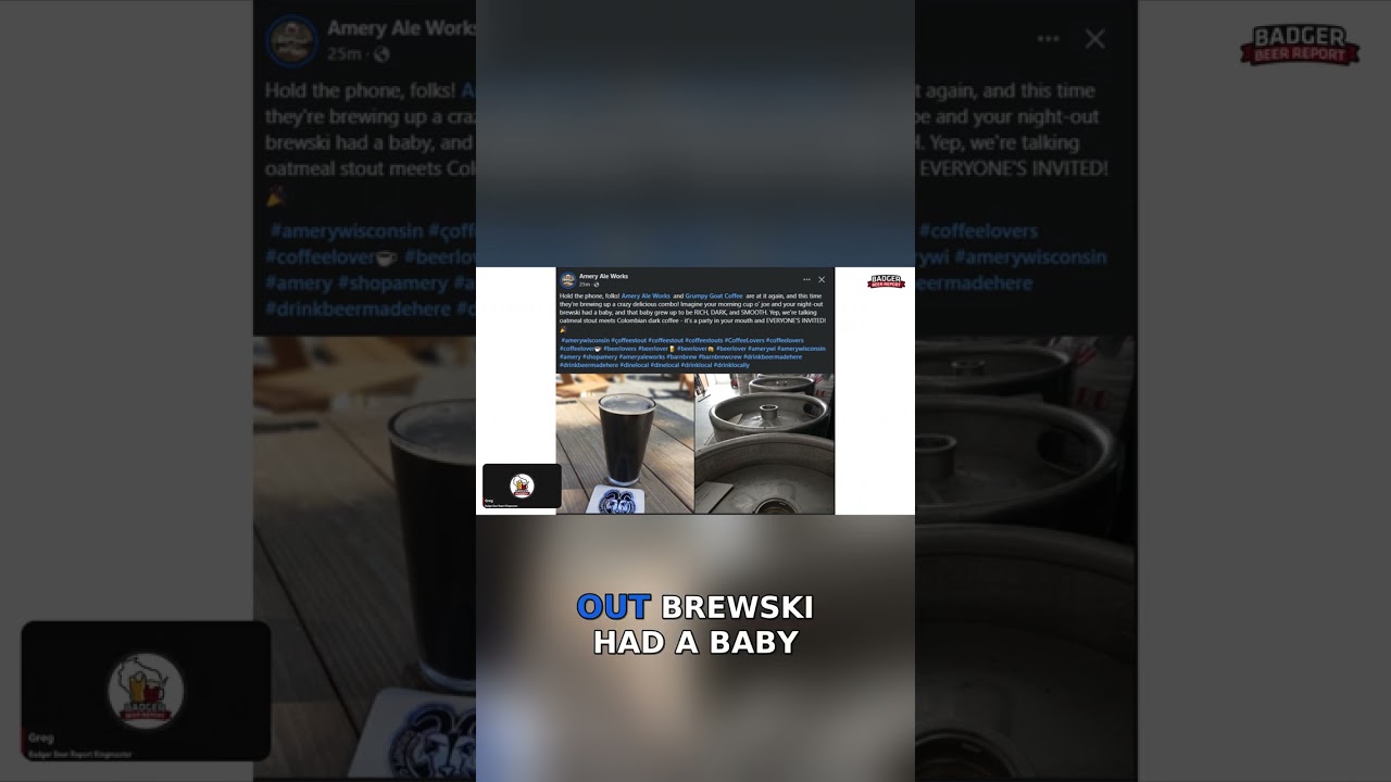 Coffee Meets Beer: A Coffee forward Oatmeal Stout from Amery Ale Works!