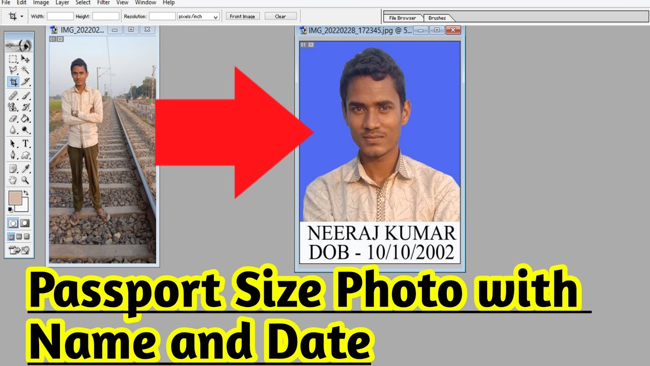 Create Passport Size Photo With Name And Date DOB In Photoshop How Create Passport Size Photo With Name And Date DOB In Photoshop How