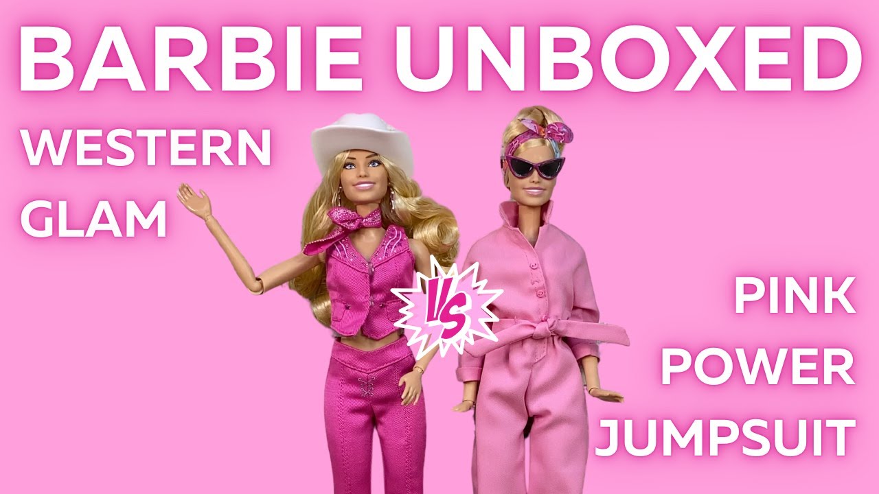 The Barbie Movie - Western Pink Suit Cowgirl & Pink Power Jumpsuit Doll Review