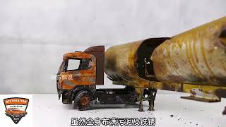 Restoration Scania R470 Semi Trailer Car Truck Fuel Tank Restoration