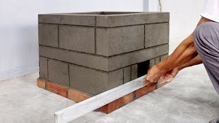 Build a beautiful wood stove from red bricks and cement by Garden Design 11,021 views 5 months ago 15 minutes