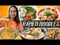 I only ate "RAMEN NOODLES"🍜 for 24 Hours Challenge| 4 easy & delicious ramen recipe| Food Challenge