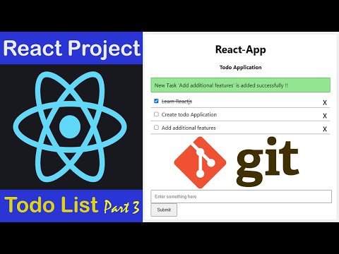 Delete todo from list | Todo List || React Project - part 3 || Deploy in Github for freeTutorial