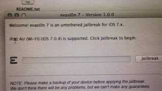 How To Jailbreak Your iPad Air [Evasi0n7]