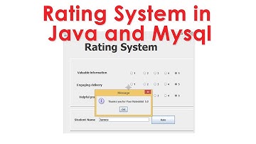 Rating Systen in Java mysql