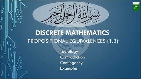 Tautology, Contradiction, Contingency in discrete mathematics -اردو / हिंदी