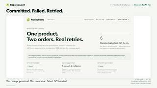 ReplayGuard — Keep the failure. Test the repair. | First Commit | WeMakeDevs X AWS