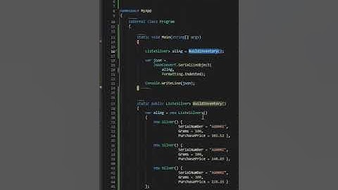 C#. (#3) How to Serialize a LIST of Objects using Newtonsoft. #shorts