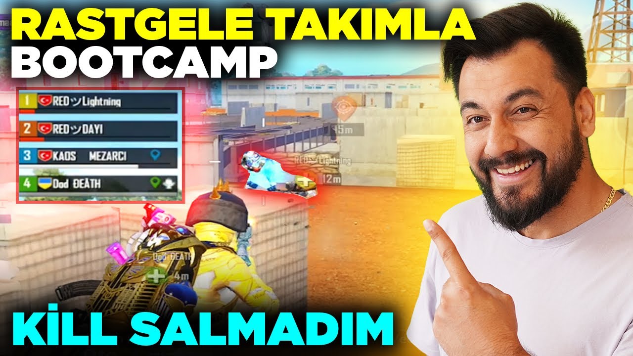 RASTGELE TAKIMLA BOOTCAMP YAPTIM 😮 KİLL SALMADIM YARGI DAĞITTIM / PUBG MOBILE