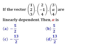 linearly independent and dependent vectors