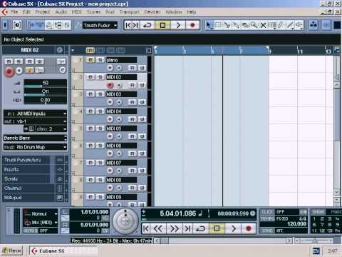 Cubase SX 2.2. Изменение и просмотр атрибутов трека