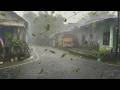 Crazy Rainstorm and Winds Sweeping Through in my Village | Super Sleep Aid - Rain Walk.