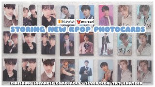 ☁️ storing new kpop photocards in my binders | seventeen, enhypen, txt (ft buyee mercari japan)
