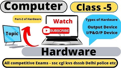 Computer|Class -5|Part-2|Hardware| All Output Devices in Computer #computer #outputdevice #ssc #kvs
