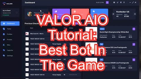 Valor AIO Tutorial: Overview, How to Setup, Why Its Unique, & What Sites It Cooks!  Sneaker Botting!