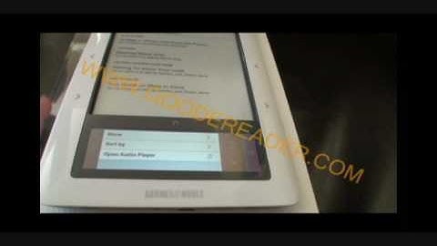Good E-Reader : Barnes and Noble Nook Menu Tutorial