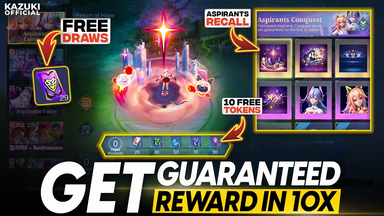 GET GUARANTEED REWARD IN 10x FROM THE ASPIRANTS CONQUEST EVENT!