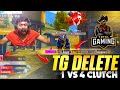 TG DELETE ONE MAN SHOW🔥| 1V4 CLUTCH | TOTAL GAMING ES | TOURNAMENT | ROCKY AND RDX