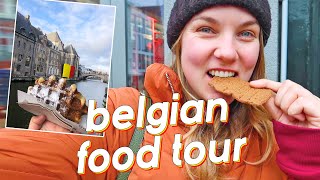 Trying Belgian food in Bruges and Ghent! Chocolate, fries, waffles and more