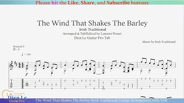 The Wind That Shakes The Barley (Irish Traditional) Guitar Arrangement with TAB