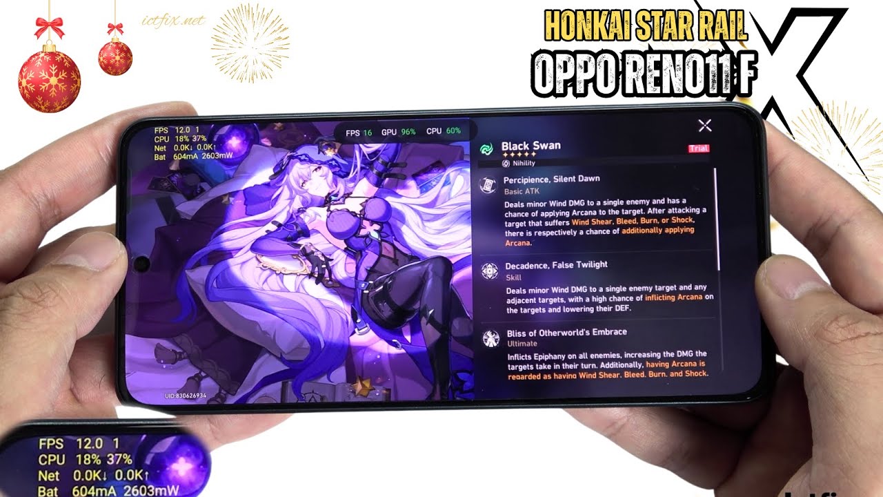 Oppo Reno11 F Honkai Star Rail Gaming test | Dimensity 7050, 120Hz Display