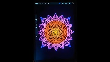 Mandala Making on iPad | Procreate Art Challenge | Satisfying Art  #shorts #reels  #art