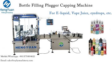 10ml E-liquid PET Bottle Filling Plugging Capping Machine Connected With Labeling Machine